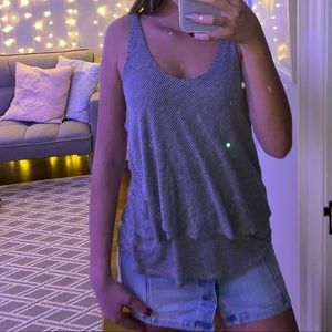 Cute strappy striped tank top